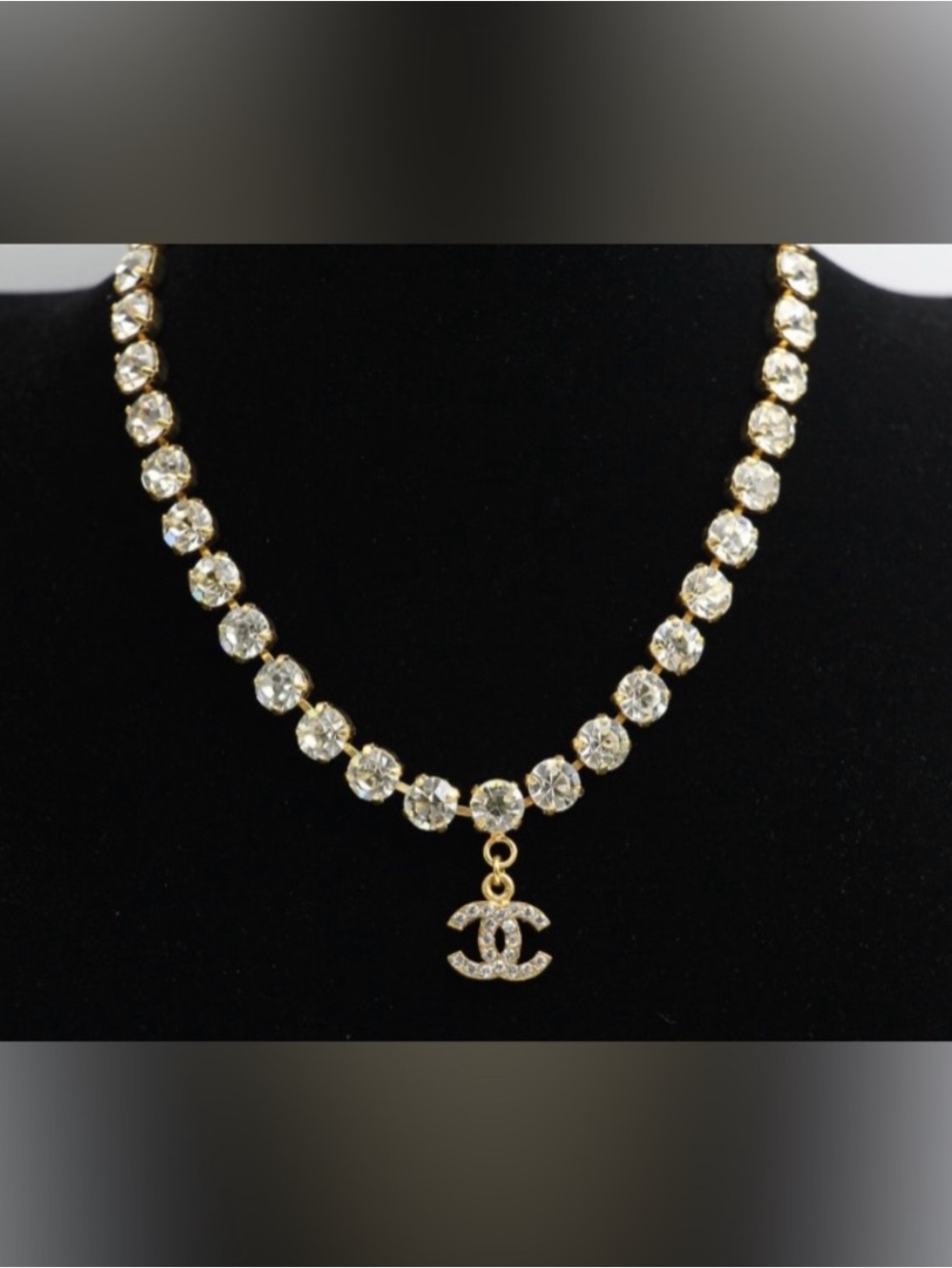 ChaneI BARBIE Collection Rhinestone Wrap Around Letter Logo Necklace 💎